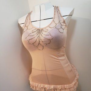 Top Sleeveless Tanktop Long Beads new Small